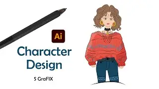 Illustrator Character Design: Creating a Captivating Girl Character from Scratch #illustration