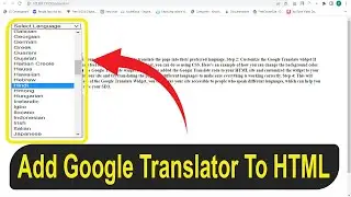 How to add Google Translator to HTML Website | Add Language translator on Website