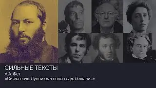 Сильные тексты. А.А. Фет «Сияла ночь. Луной был полон сад. Лежали…»