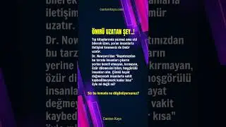 ÖMRÜ UZATAN ŞEY! #ilişkiler #psikoloji #psikolojikdestek #hayatdersi  | Canten Kaya Videoları