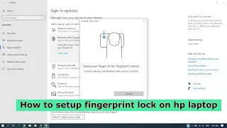 How to setup fingerprint lock on hp laptop |  Laptop mai fingerprint lock kaise lagaye - vetechno