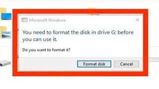 You need to format the disk in drive before you can use it.
