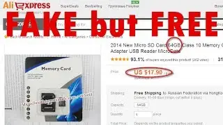 Осторожно подделка: карта памяти microSD 64Gb из Китая. Fake(64G) but Free(8G)