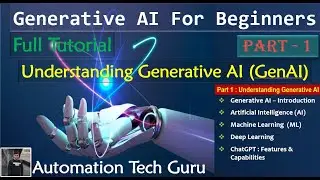 Generative AI for Beginners : PART - 1 | Understanding GenAI | AI | Deep Learning | ChatGPT