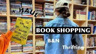 BOOKSHOPPING vlog 🌿| Thrift bookshop + B&N
