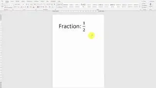 How to insert fractions? | Word 365