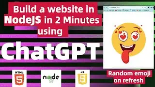 Build a website in NodeJs using ChatGPT in 2 Minutes | ChatGPT Tutorials | #chatgpt #nodejs #openai