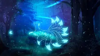 FULL ANIMATED Twitch Stream Package: Spirit Nine Tailed Fox In Spirit Forest Stream Overlay