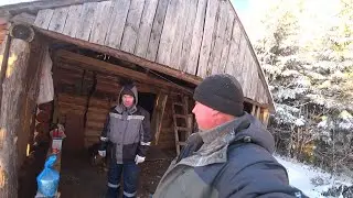 Приехали в избу, проверять капканы на куницу/рыбачить/1 серия