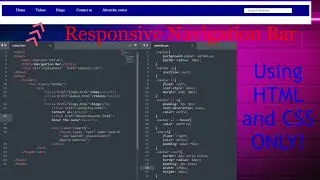 Responsive Navigation Bar using only HTML and CSS !!