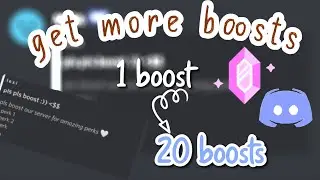 how to get more boosts 🌿 | Discord Tutorial