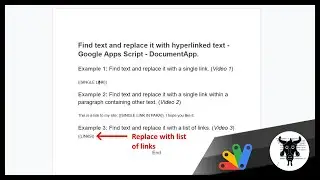 Find and replace text with a list of links in Google Docs with Google Apps Script Document App