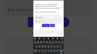 Relationship Generator Game  | Couple Status Checker Fun Game 