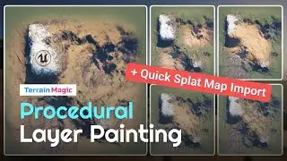 Quick way to import Splat/Flow Map & Paint Procedurally in Unreal Engine 5 Landscapes