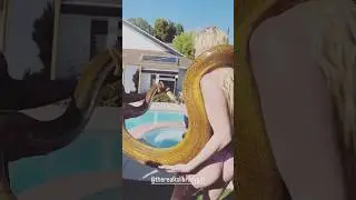 Kendra Sunderland with big snake  || #snake