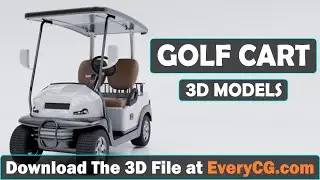 Best place to download Golf Cart 3D Element#3dmodel #3danimation #3ddesign