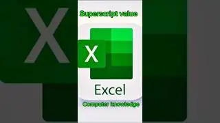 superscript value in Ms excel 