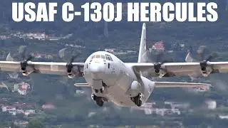 USAF C-130J HERCULES CLOSE-UP TAKEOFF