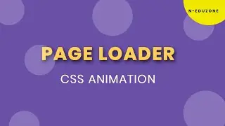 Page Loader Animation ( pure css )