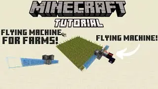 How to Make a Flying Machine for Farms - Minecraft 1.15+
