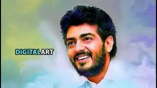 How to make easy Digital Paint or Digital Art effect using smudge tool # Ajith Kumar