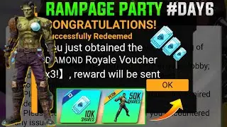 RAMPAGE PARTY REDEEM CODE #DAY6 | LAB GIANT BUNDLE REDEEM CODE FREEFIRE |