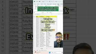 Don't Insert Blank Rows in Excel Like this‼️Instead Use Amazing Trick 