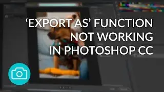 'Export As' Function Not Working in Photoshop CC