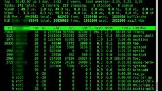 Sensors and CPU load with ffmpeg coding.