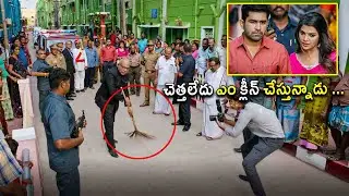 Vijay Antony Telugu Blockbuster Movie Road Cleaning Scene | Aathmika | Kotha Cinema