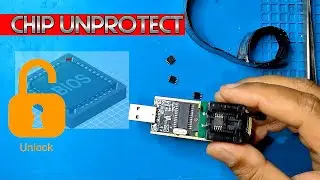 How to unprotect chip ic program || Bios programmer spi chip 25Q64 ,25Q32,25Q16 Etc..