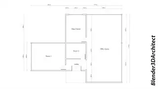 Sketching a floor plan in Blender (Timelapse)