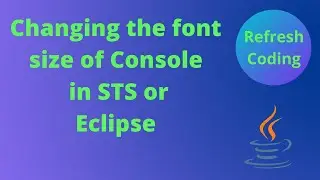 Change ConsoleFont in STS | ECLIPSE