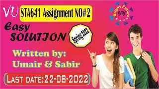 sta641 assignment no 2 solution spring 2022 #sta641 assignment 2 solution |sta641| assignment No 2