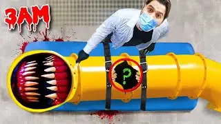 CUTTING OPEN SLIDE EATER AT 3AM!! (WHAT'S INSIDE?)