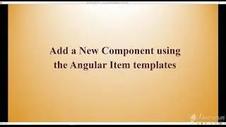 Add a new Component using Angular Template