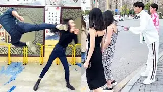 Funny situations of young people on the streets of China #216