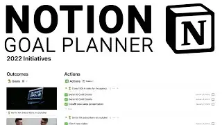 Notion Tutorial: Goal Tracker for 2022 in Notion!