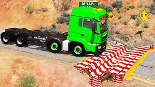 Cars vs Upside Down Speed Bumps #7 | BeamNG.DRIVE