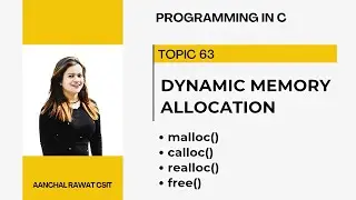 Dynamic Memory Allocation in C | malloc | calloc | realloc | free