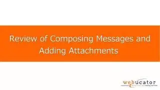 Composing Messages and Adding Attachments in Microsoft Outlook