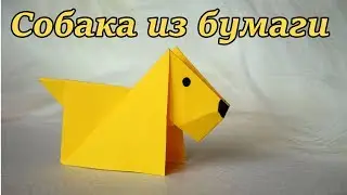 Origami dog from paper tutorial. Оригами для новичков. Собака из бумаги своими руками: видео урок