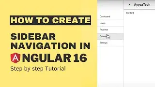 How to create side navigation bar in Angular 16?