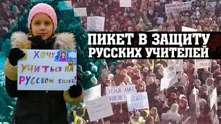 Пикет в защиту русских учителей