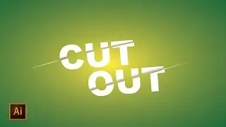 Sliced text effect Using knife tool | illustrator beginner tutorials