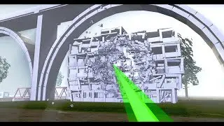 Laser vs. Bridge, Train, Office Building - Dicing Engine