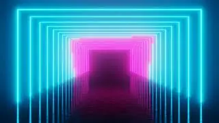 PINK and BLUE NEON tunnel Loop💠 No Copyright Background | Video 4K Video (Ultra HD)