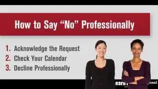 How to Say No Professionally - Professional Development Training from Learn iT!