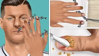 ASMR Nail care for Toni Kroos | Satisfying Animation