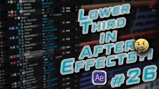 How to Make a Lower Third in Adobe After Effects (25)⁉️🤔🤷‍♂️